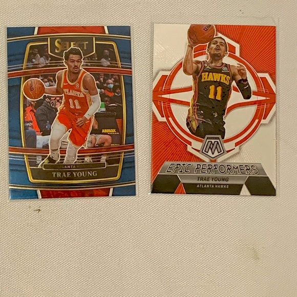 TRAE YOUNG ATLANTA HAWKS NBA TRADING CARDS MOZAIC AND SELECT SERIES. - Picture 1 of 3
